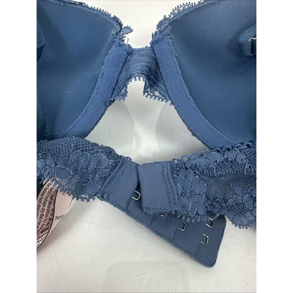 Victoria Secret Dream Angels Push Up Bra Lace Blue 36B - Picture 5 of 15